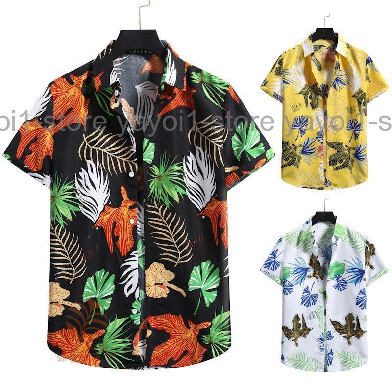 アロハシャツ メンズ オープンカラーシャツ カジュアルシャツ 開襟シャツ 半袖 総柄 ハワイアン アウトドア 和柄 リーフ ボタニカル 花柄